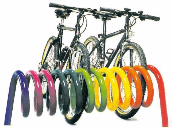 Fahrradständer Omega Regenbogen-Beschichtung