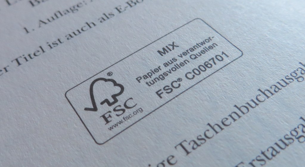 FSC-Siegel auf Papier - RESORTI-Blog