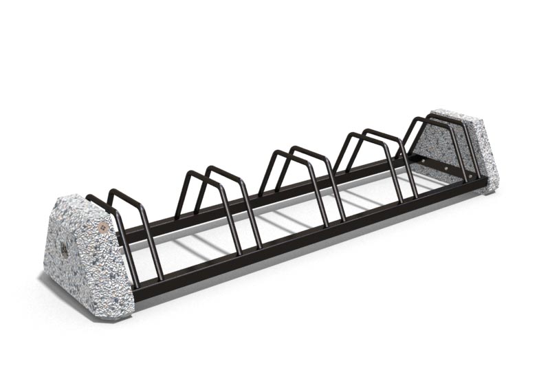 Die Abb. zeigt Fahrradparker Colora aus Beton