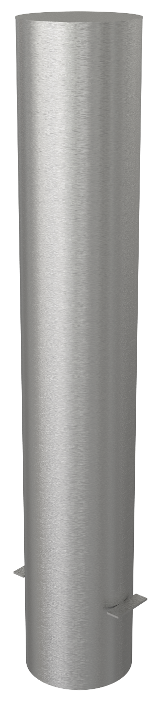 Die Abb. zeigt den Edelstahl Absperrpfosten zum Einbetonieren, Ø 154 mm, Höhe 900 mm.