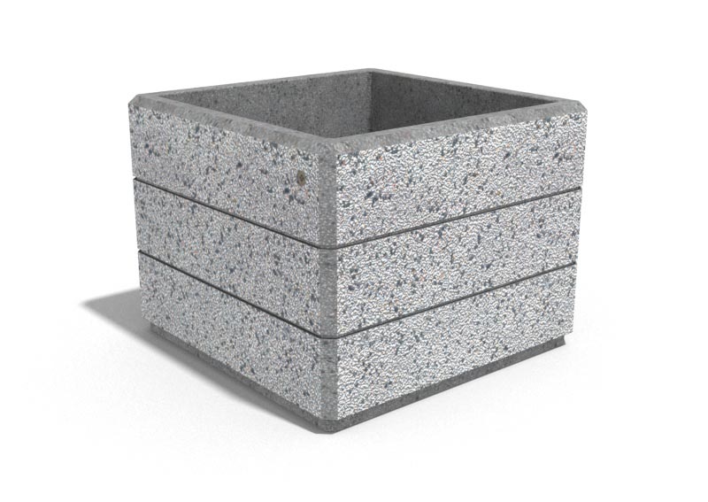 Die Abb. zeigt Pflanzkübel Lucie M aus Beton 850 x 650 mm