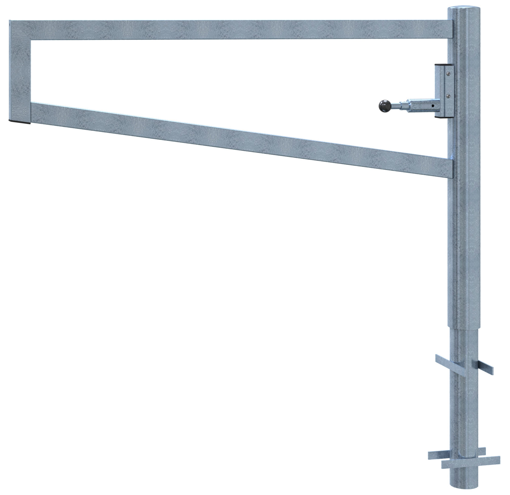 Drehbare Wegsperre 60 x 40 mm Stahlrohr