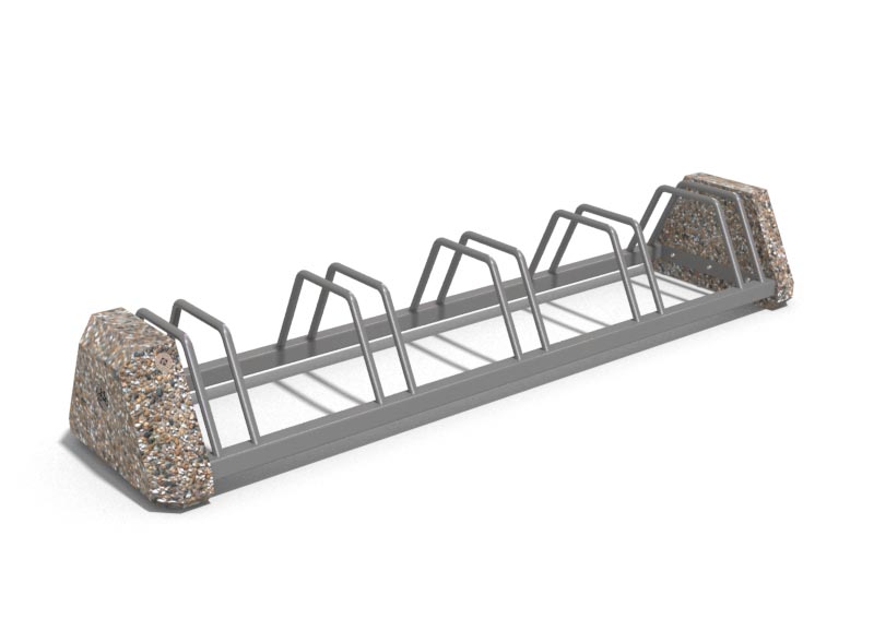 Die Abb. zeigt Fahrradparker Colora aus Beton