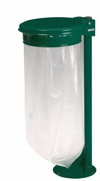 Die Abb. zeigt Müllbeutelhalter mit Pfosten für 110 Liter