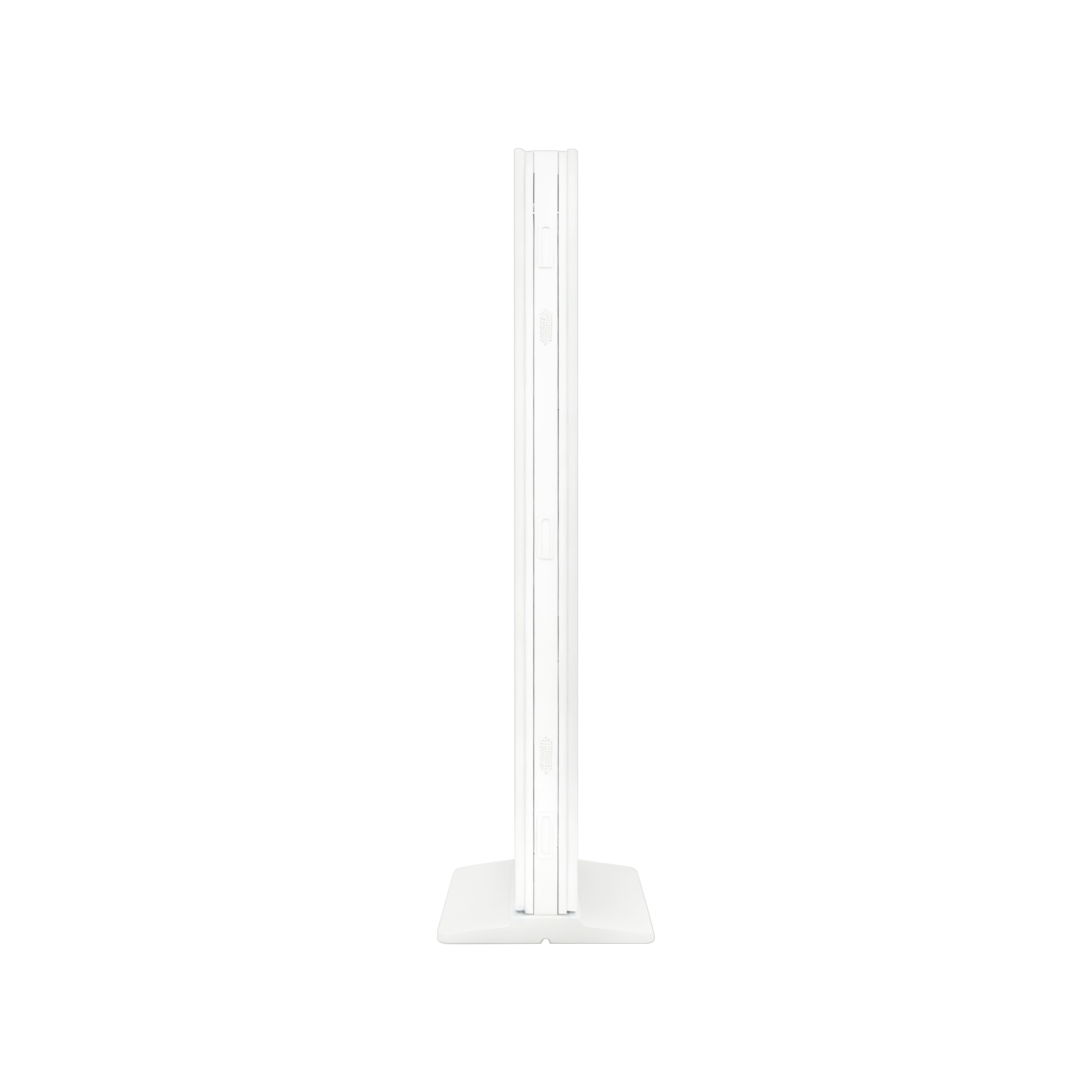 Die Abb. zeigt das Indoor LCD Digital Signage doppelseitig zum Aufstellen in Weiß (65 Zoll).