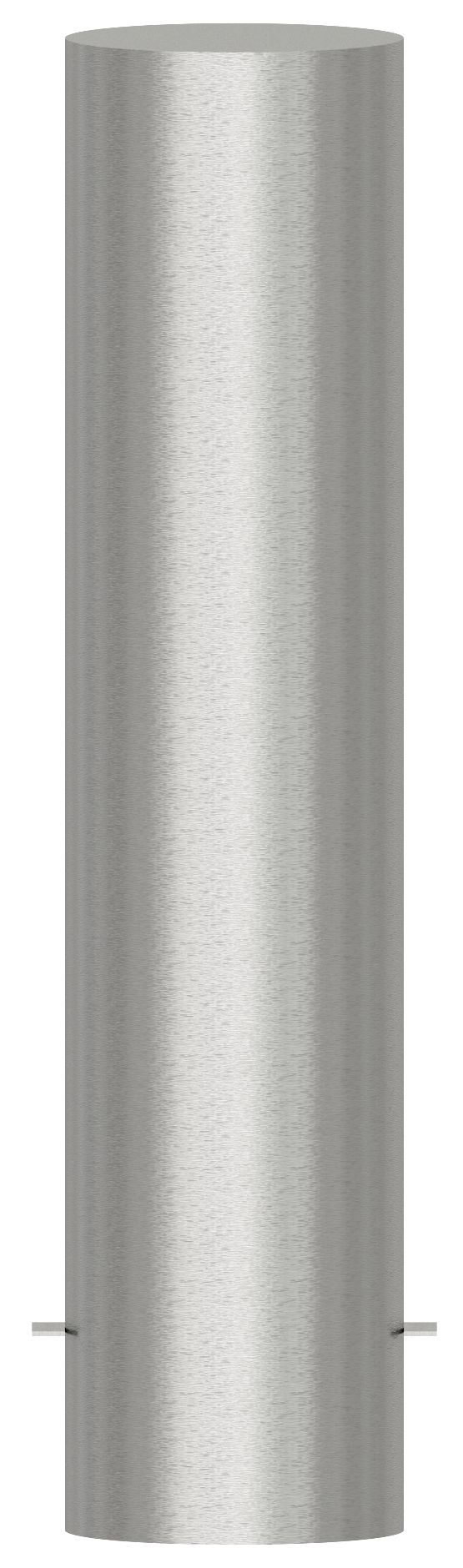 Die Abb. zeigt den Edelstahl Absperrpfosten zum Einbetonieren, Ø 204 mm, Höhe 900 mm.
