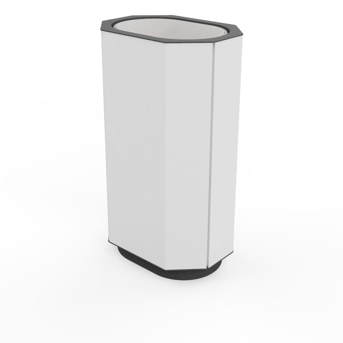 Die Abb. zeigt EGOÉ Abfallbehälter A20 Aluminium