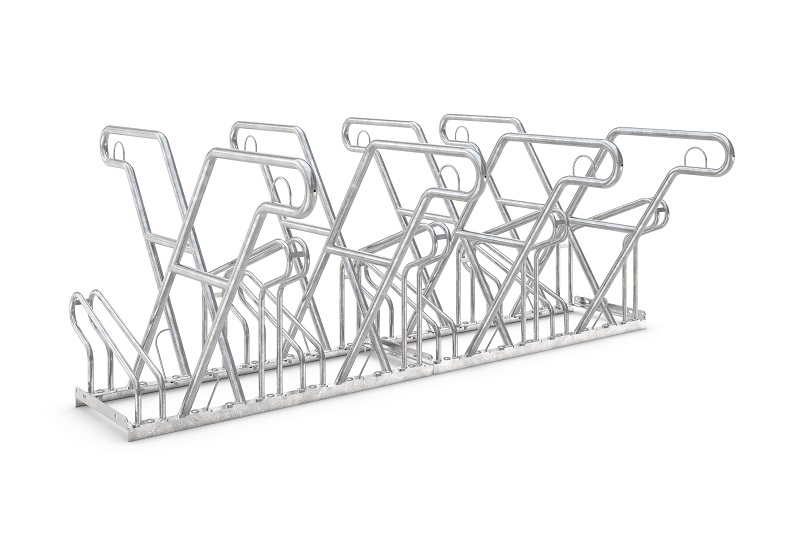 Die Abb. zeigt Fahrradparker 2600 XBF mit großem Radabstand