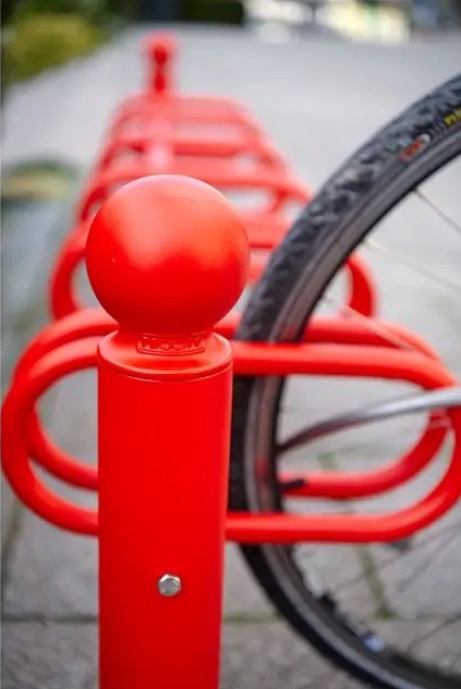 Die Abb. zeigt den Kugelkopf vom Fahrradständer Province.