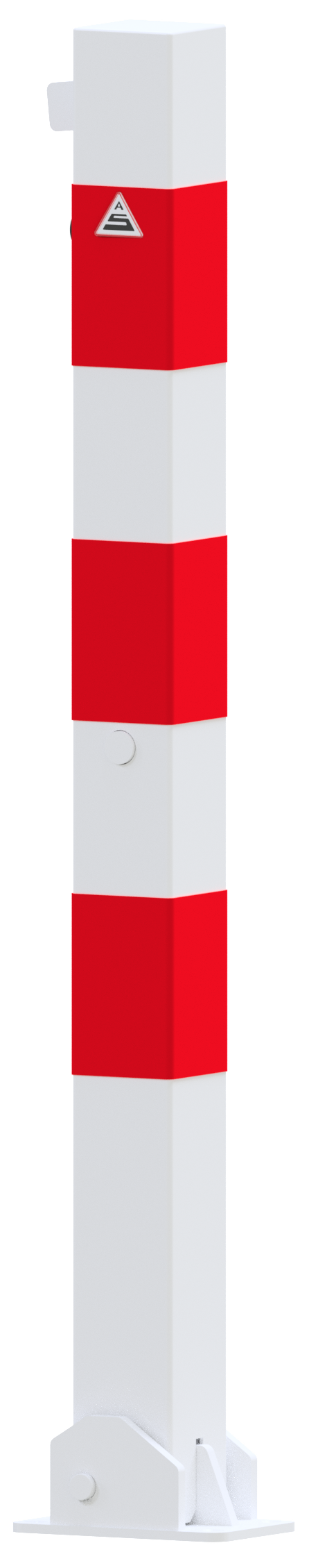 Die Abb. Zeigt Absperrpfosten 70 x 70 mm - Umlegbar.