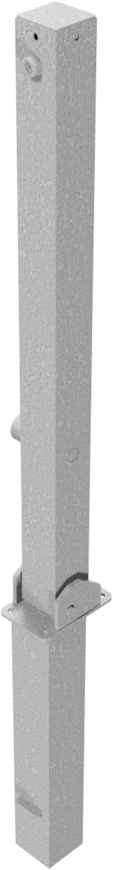 Die Abb. Zeigt Absperrpfosten 70 x 70 mm - Umlegbar und Herausnehmbar.