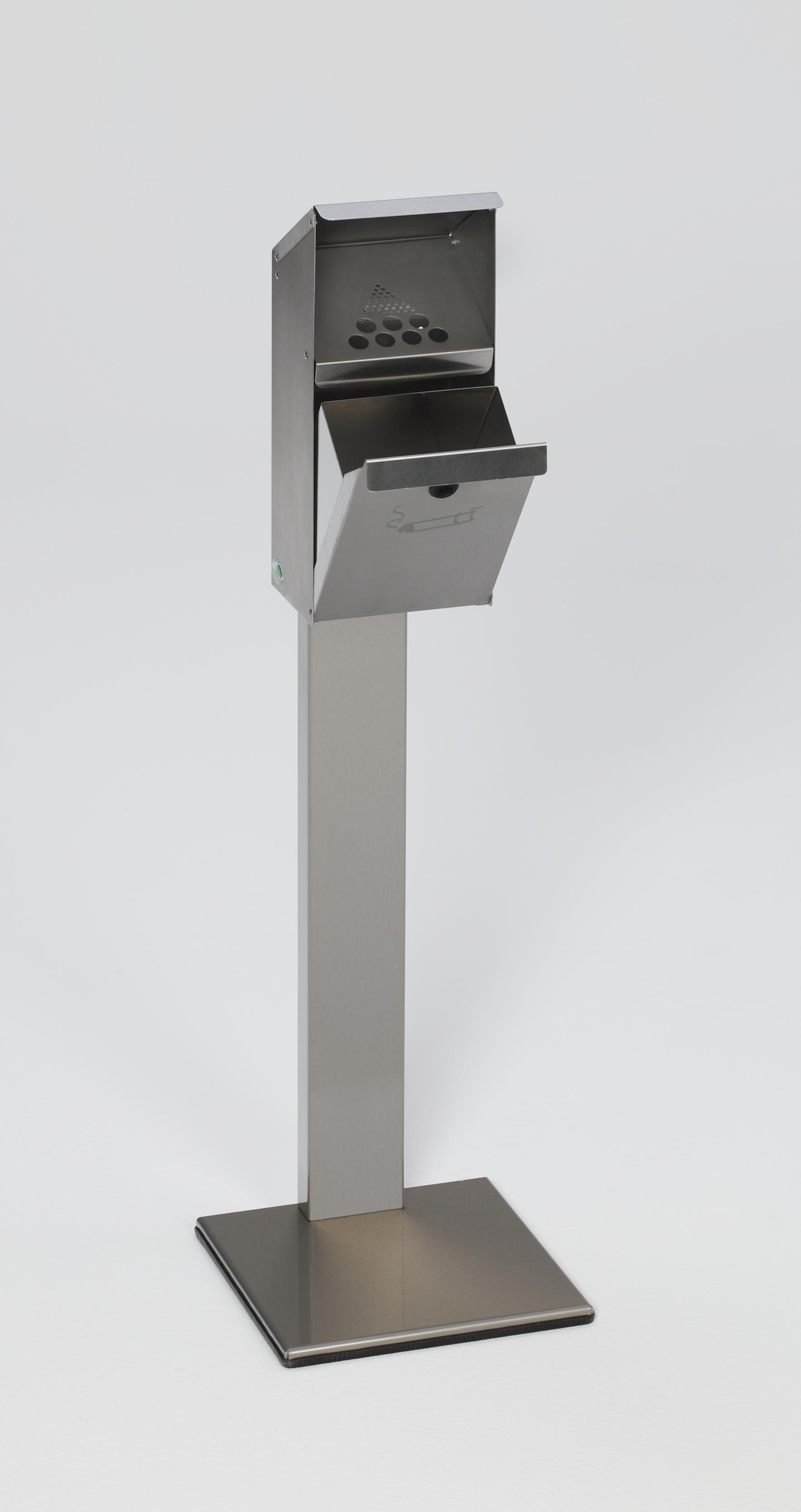 Standascher WH41 mit Schutzdach Edelstahl