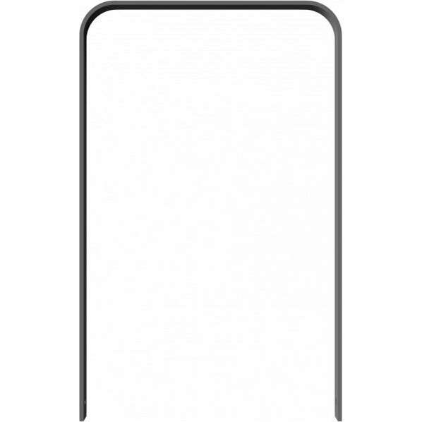 Die Abb. zeigt Anlehnbügel 50 x 12 mm Flachstahl gebogen