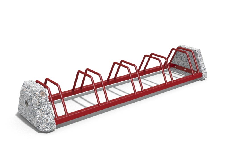 Die Abb. zeigt Fahrradparker Colora aus Beton