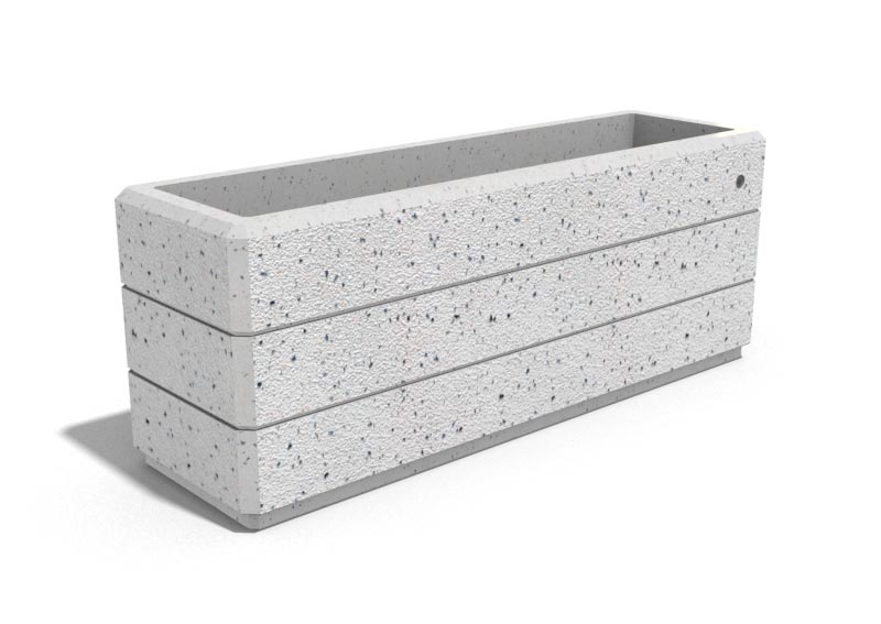 Die Abb. zeigt Pflanzkübel Maso M aus Beton 1500 x 575 mm