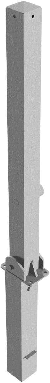 Absperrpfosten 'Bollard' 70 x 70 mm Bauart umlegbar Befestigung zum E, 284,00 Absperrpfosten 'Bollard' 70 x 70 mm Bauart umlegbar Befestigung zum E, 284,00