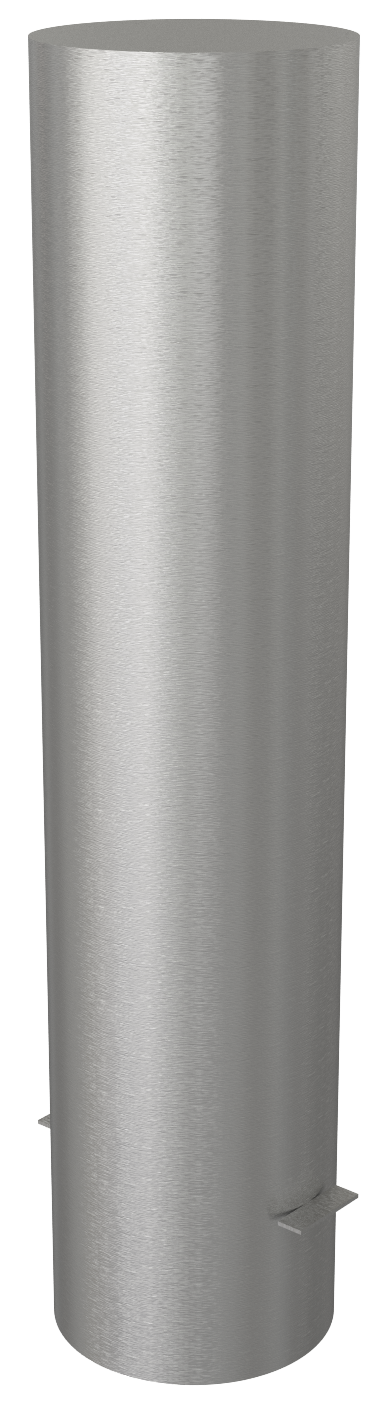 Die Abb. zeigt den Edelstahl Absperrpfosten zum Einbetonieren, Ø 204 mm, Höhe 900 mm.