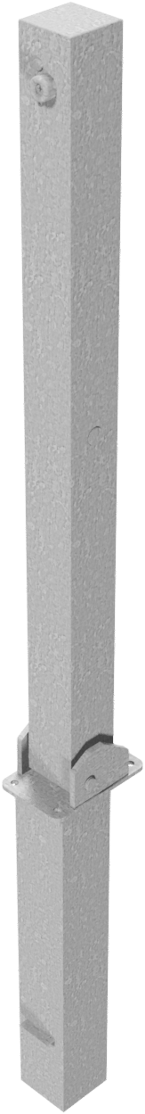 Die Abb. Zeigt Absperrpfosten 70 x 70 mm - Umlegbar und Herausnehmbar.