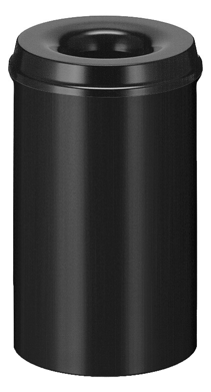 Die Abb. zeigt den selbstlöschenden Papierkorb 20 Liter in Schwarz.