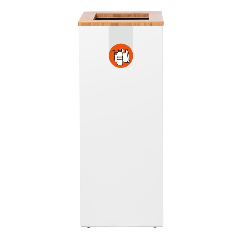 Die Abb. zeigt Abfallsammler Kortim Bambus 34 / 65 Liter