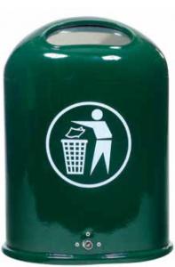 Vorschau: Abfallbehälter zur Wand- oder Pfostenbefestigung mit Federklappe