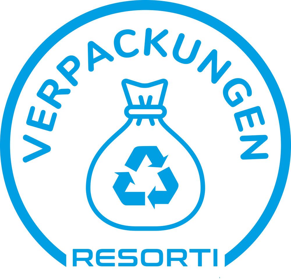 Aufkleber transparent für Mülltrennung - Restmüll, Verpackungen ...